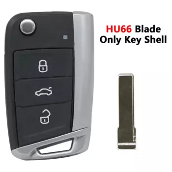 XNRKEY 3-кнопочный флип-ключ для автомобиля оболочка для Volkswagen Skoda Octavia A7 VW Golf 7 MK7 Seat Leon Passat Beetle Polo Bora