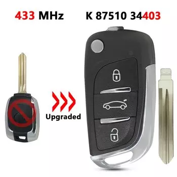 XNRKEY 3-кнопочный пульт дистанционного управления для автомобиля 433 МГц для Ssangyong Actyon Kyron Rexton, Korando, обновленный пульт дистанционного управления K8751034403 K8751034063
