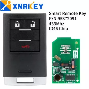 XRNKEY умный дистанционный Автомобильный ключ с 3 кнопками 433 МГц ID46 чип для Holden Chevrolet Captiva 2014 2015 2016 2017 2018 Fob 95372