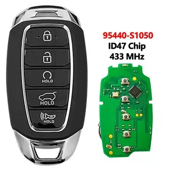 XRNKEY умный дистанционный ключ для автомобиля с 5 кнопками, чип ID47chip 433 МГц для Hyundai Santa Fe Elantra Kona Palisade 95440-S1050