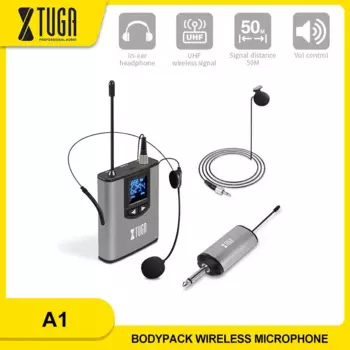 XTUGA A1 UHF портативный петличный микрофон беспроводной микрофон поясная сумка передатчик классная обучающая лекция видеозапись