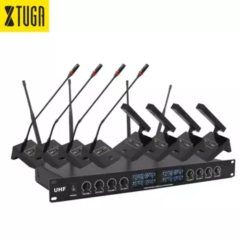 Xtuga YT8 8-канальная Беспроводная настольная микрофонная система для конференц-зала с зумом