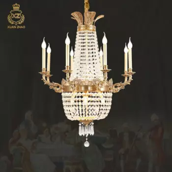 Xuanzaki, французская медная люстра, европейская домашняя декоративная люстра, роскошная хрустальная люстра для гостиной, отеля