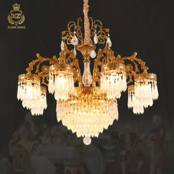 XUANZHAO Victoria подвесной светильник из твердой латуни, подвески, стеклянная люстра с призмой