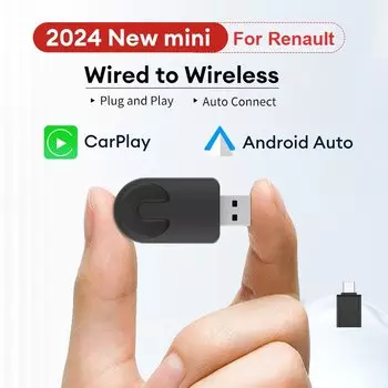 XUDA 2024 Новый 2 в 1 беспроводной Android автомобильный адаптер Carplay беспроводной для Renault Arkana Captur Clio MEGANE AUSTRAL ZOE E-Tech