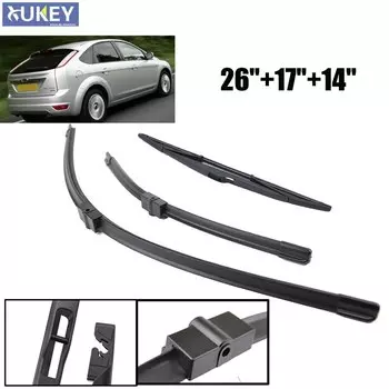 Xukey 26 "17 "14" щетки стеклоочистителя для Ford Focus 2 2004-2011 передние и задние дворники ветровое стекло автомобильные аксессуары стеклянные щетки