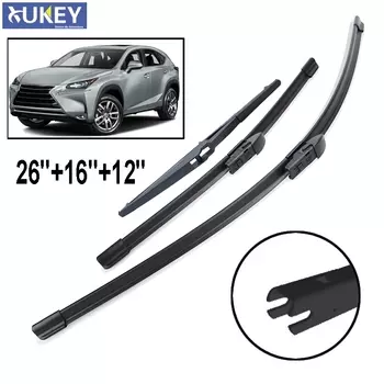 Xukey 3 шт. комплект щеток стеклоочистителя переднего и заднего стекла для Lexus NX 200 300 NX200 NX200t NX300h 2014 2015 2016 2017 2018 26 "16" 12"
