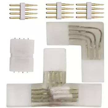 XUNATA 4-контактный угловой соединитель RGB для светодиодной ленты