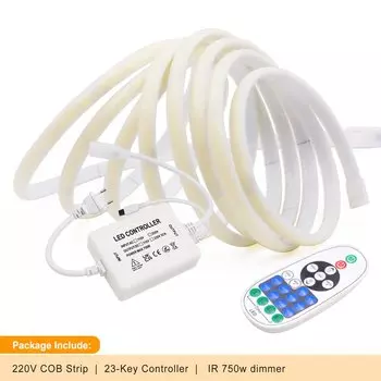 XUNATA COB светодиодная лента 220В белая