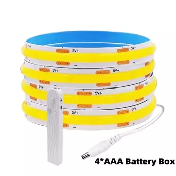 XUNATA COB светодиодная лента 5В теплый белый 8 мм