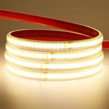 XUNATA Светодиодная лента COB 240 LEDs/M IP65 теплый белый