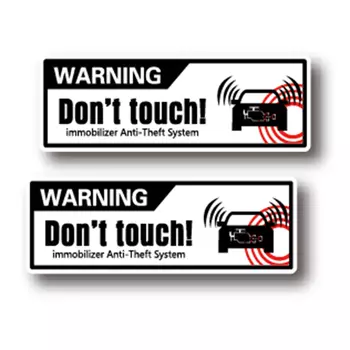 XY 2 шт. Dont Touch наклейка на бампер окно автомобиля наклейка виниловая наклейка противоугонные предупреждающие наклейки для автомобилей и мотоциклов 7 см x 2,5 см