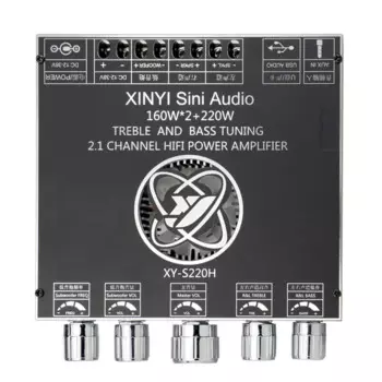 XY-S220H 160Wx2 + 220W Плата усилителя мощности TDA7498 2,1, двухканальный, Bluetooth, совместимый с 5,1 модулем сабвуфера