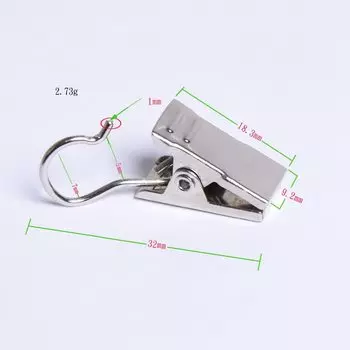 XZJJA Металлические зажимы для штор 10/20/30/50 шт