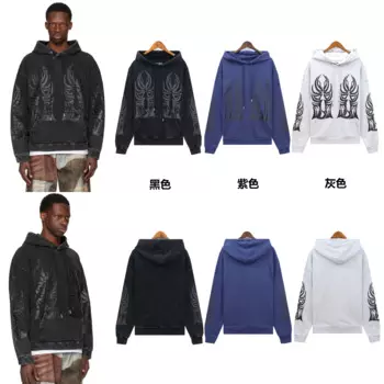 Y2k мужская одежда американская стирка старой индустрии Pinted модная мужская и женская хлопковая толстовка с капюшоном ropa hombre