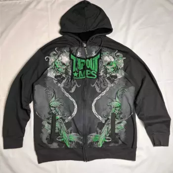 Y2k толстовка женская хип-хоп зеленый Tapout графические толстовки на молнии мужские негабаритные толстовки с капюшоном куртка одежда уличная мужская одежда