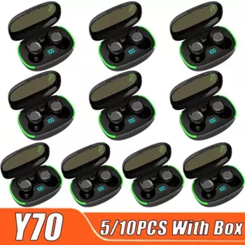 Y70 Bluetooth-наушники Смарт-наушники Беспроводная зарядка Гарнитура Мини-наушники Дисплей Спортивный костюм Bluetooth-часы Телефон PK M25
