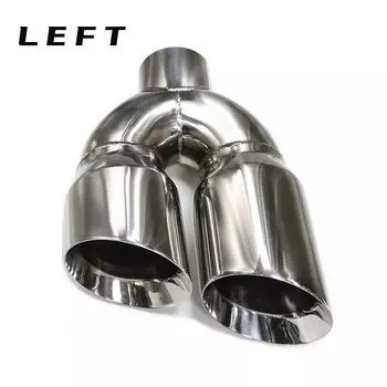 Y-образный автомобильный двойной наконечник для выхлопной трубы, универсальный наконечник глушителя, насадка для выхлопной трубы из нержавеющей стали 2,8 дюйма, входная Выходная насадка для выхлопной трубы 8,46 дюйма