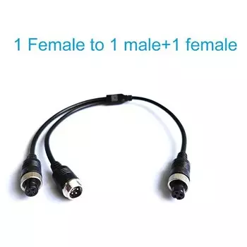 Y-образный разветвитель, авиационный кабель для автомобильной камеры заднего вида, 35 см, штекер или гнездо-гнездо или штекер