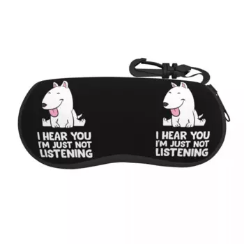 Я слышал, что я просто не слушаю, забавный бультерьер, чехол для очков, унисекс, крутой чехол для очков для собак, защитная коробка для солнцезащитных очков