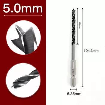 YaBaoYan спиральное сверло для дерева 3/4/5/6 мм
