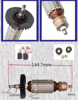 Якорь ротора переменного тока 220-240 В, замена якоря для MAKITA 100 9523NB 9524NB 9525NB 517303 -0 518835 -0 Ротор