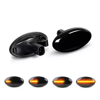 Янтарные светодиодные динамические боковые габаритные фонари для Subaru Impreza Wrx 02-07 для Subaru Liberty, последовательный мигающий свет, указатель поворота