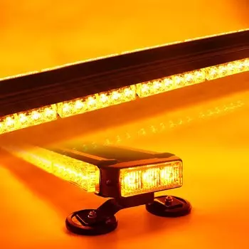 Янтарный, белый, красный, синий, 32 дюйма, 38 дюймов, 44 дюйма, 50 дюймов, буксирный грузовик, полицейский светодиодный стробоскоп, сигнальная лампа, оранжевый маяк, мигающая лампа, 26 режимов