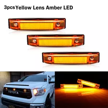 Янтарный/белый светодиодный светильник на передней решетке автомобиля в сборе с комплектом жгутов проводов для Toyota FJ Cruiser 2007-2014 годов, стояночный/даровой фонарь
