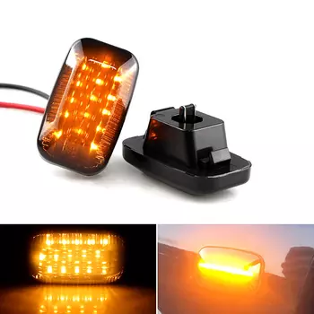 Янтарный светодиодный боковой габаритный фонарь без ошибок, 2 шт., указатель поворота для Toyota Land Cruiser Landcruiser 70 80 100 Series