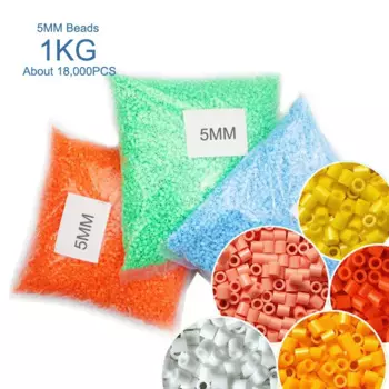 Yanttoy, 1 кг, около 16500 шт., 5 мм, бусины Hama, 134 цветов на выбор, железные бусины для детей, бусины-предохранители, пазлы для творчества