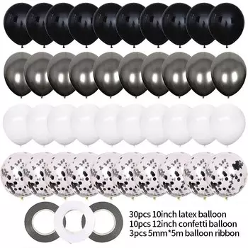 Яобенер Воздушные шары латексные с конфетти, розового золота, 43 шт.