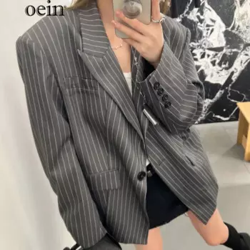 [Яоин] Осенний костюм средней длины в полоску 2024 г.