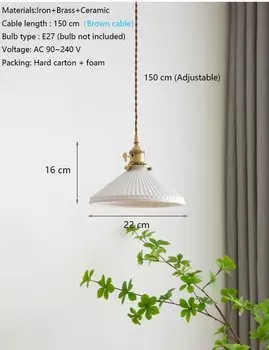 Японская керамическая люстра WGNUUC, подвесной светильник, скандинавский стиль