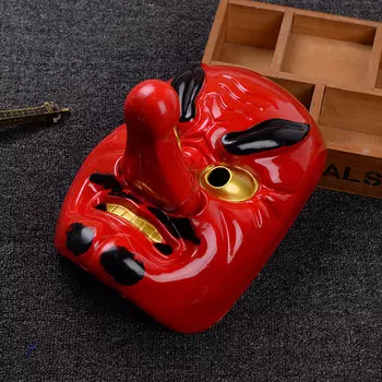 Японская маска Тэнгу красная