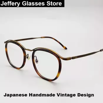Японская оправа для очков ручной работы из ацетата титана для мужчин и женщин RLT5912, квадратные сверхлегкие винтажные очки, оправа большого размера 145 мм