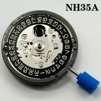 Японские механические часы NH35 NH35A с высокой точностью механические Автоматические наручные часы черные белые наручные часы с датой на 3 часа мужские наручные часы