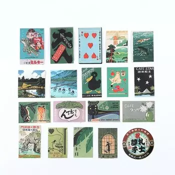 Японские ретро стикеры для скрапбукинга Mengtai