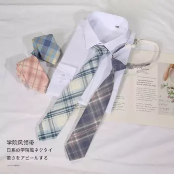 Японский клетчатый черный галстук-бабочка, вырез, женский воротник, лента в стиле колледжа, рубашка-бабочка jk, матросский костюм ins
