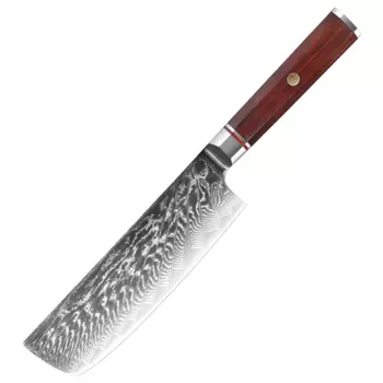 Японский нож из дамасской стали, ножи Nakiri, бритва, острый овощной нож, 7-дюймовый универсальный азиатский кухонный нож шеф-повара, острый тесак