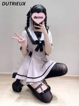 Японский женский костюм Лолита Мина, кружевное платье-рубашка и шорты, комплект из 2 частей