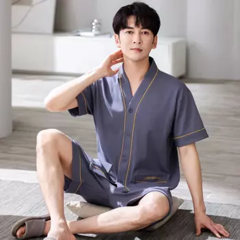 Японское кимоно, одежда для сна для мужчин, хлопковый кардиган, домашняя одежда, большой размер, Женский пижамный комплект, шорты с коротким рукавом, летняя Пижама для мужчин