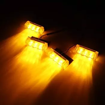 Яркая желтая вспышка для автомобиля 4*3