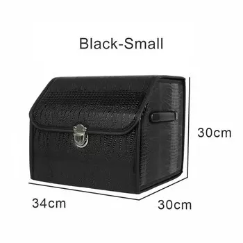 Ящик для хранения в багажнике для автомобиля, автомобильный Органайзер с крокодиловым узором, складная сумка из искусственной кожи для хранения и поддержания порядка, автомобильные аксессуары