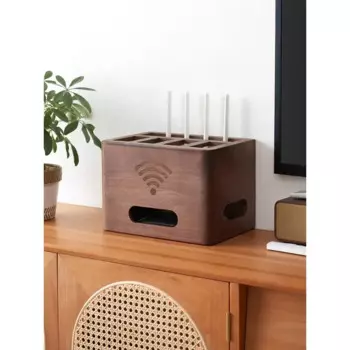 Ящик для хранения Wi-Fi-роутера, большая телеприставка большой емкости, подставка для хранения в виде кошки, большой ящик для хранения из твердой древесины