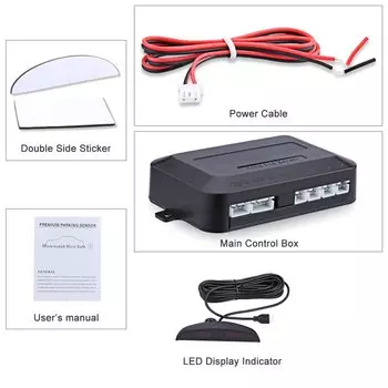 YASOKRO Автомобильный парктроник светодиодный датчик парковки контроллер подсветки дисплей обратный резервный радар монитор детектор система хост 12 В-24 В