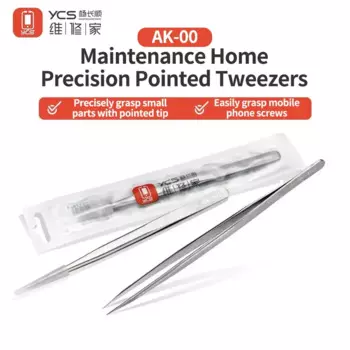 YCS AK-00 Ручной полированный ультраконечный пинцет для чипа материнской платы мобильного телефона, летающий провод, винтовой зажим, прецизионный пинцет, инструмент