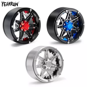 YEAHRUN 4 шт. металлический 2,2 "Beadlock ступица обода колеса для 1/10 Axial SCX10 D90 TRX4 TRX6 RC автомобильные запасные части