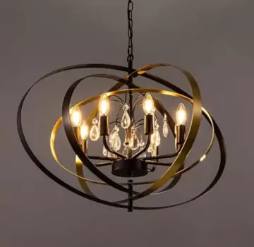 YECTSKI кольцо-круглая черная Золотая хрустальная люстра, искусственная Хрустальная подвеска для столовой, черная люстра для гостиной