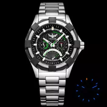 Yelang мужские H3 T100 легкие кварцевые наручные часы Япония дата день плавание погружение водонепроницаемые 100 м спортивные часы Fly Back многофункциональные V1208